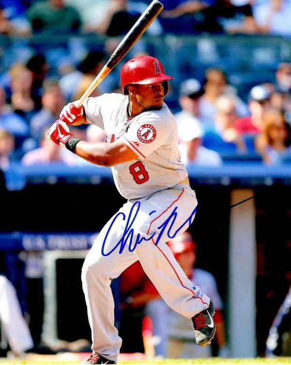 AUTOGRAPHED CHRIS NELSON 8X10 Los Angeles Angels Photo