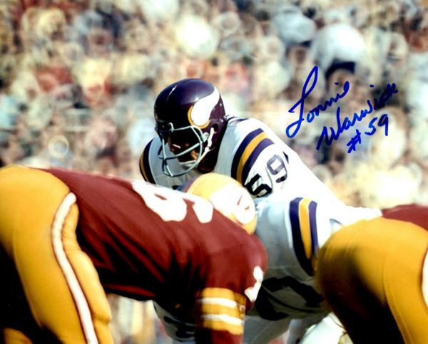 Autographed LONNIE WARWICK 8X10  Minnesota Vikings Photo