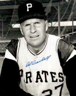 Autographed DEL CRANDALL 8X10 Photo - Pittsburgh Pirates