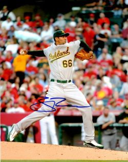 AUTOGRAPHED TYSON ROSS 8X10 photo Oakland A's