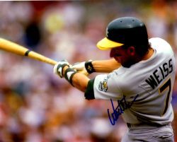 AUTOGRAPHED WALT WEISS 8X10 photo Oakland A's