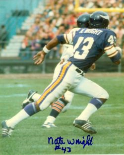Autographed NATE WRIGHT 8X10  Minnesota Vikings Photo