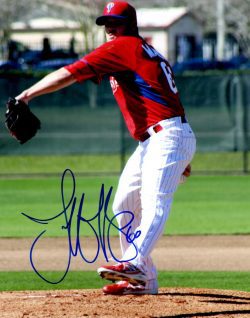 AUTOGRAPHED JEFF MANSHIP 8X10 Philadelphia Phillies Photo