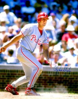 AUTOGRAPHED ANDY VAN SLYKE 8X10 photo  Philadelphia Phillies