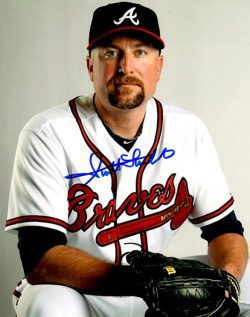 AUTOGRAPHED SCOTT LINEBRINK 8X10 Atlanta Braves photo