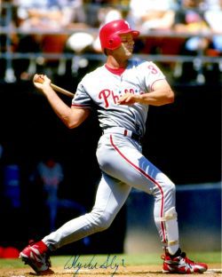 AUTOGRAPHED ANDY VAN SLYKE photo  Philadelphia Phillies