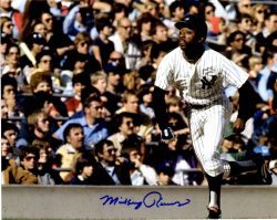 AUTOGRAPHED MICKEY RIVERS 8X10 NEW YORK YANKEES photo