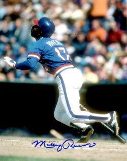 AUTOGRAPHED MICKEY RIVERS 8X10 Texas Rangers Photo