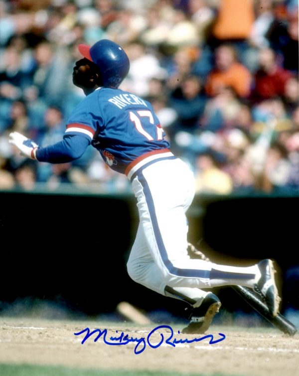 AUTOGRAPHED MICKEY RIVERS 8X10 Texas Rangers Photo