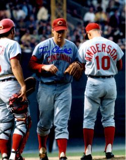 AUTOGRAPHED TONY CLONINGER 8X10 photo  Cincinnati Reds