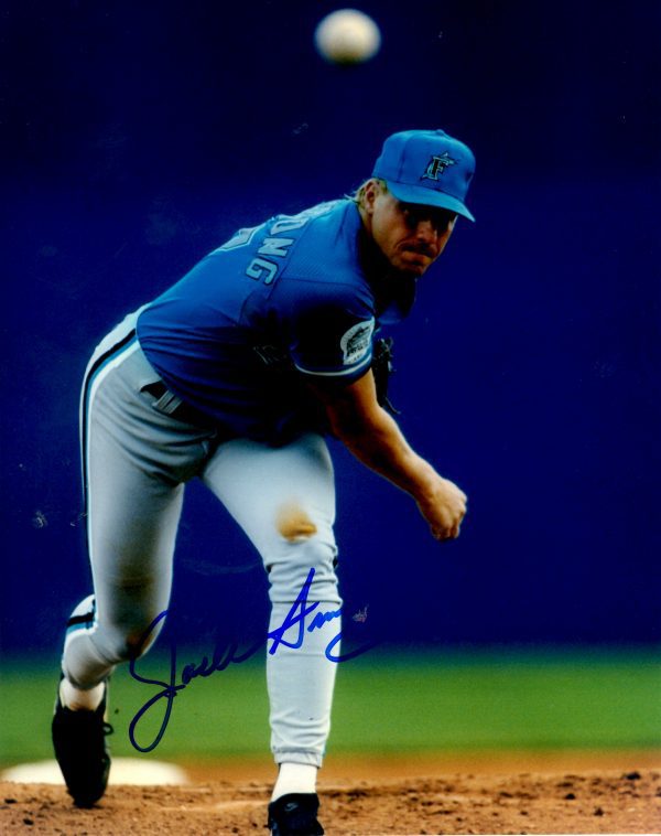 AUTOGRAPHED JACK ARMSTRONG 8X10 Florida Marlins Photo