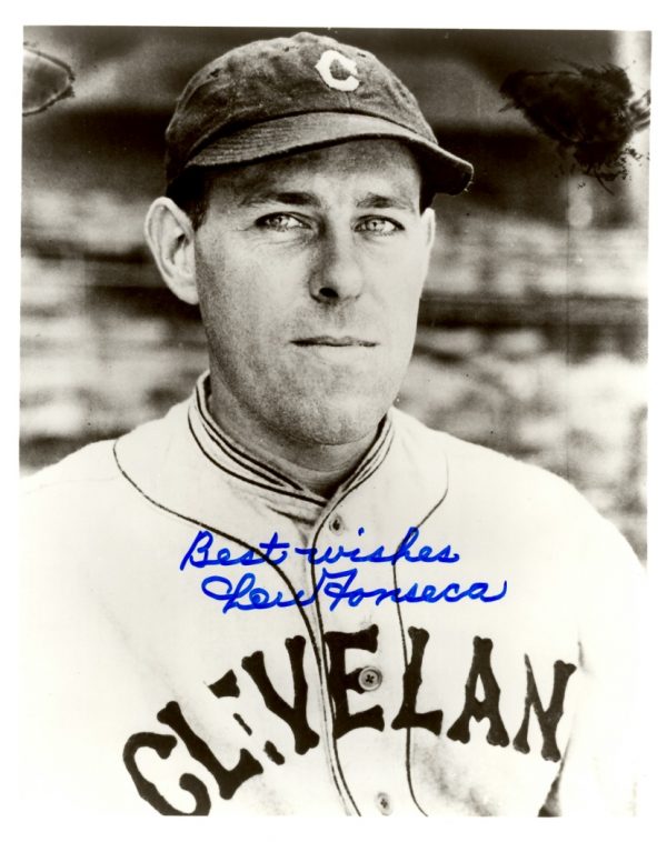 AUTOGRAPHED LOU FONSECA 8X10 Cleveland Indians Photo