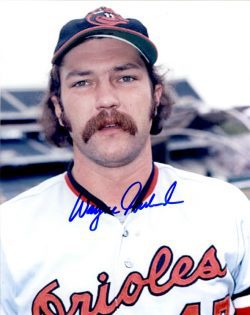 AUTOGRAPHED WAYNE GARLAND 8X10 photo  Baltimore Orioles