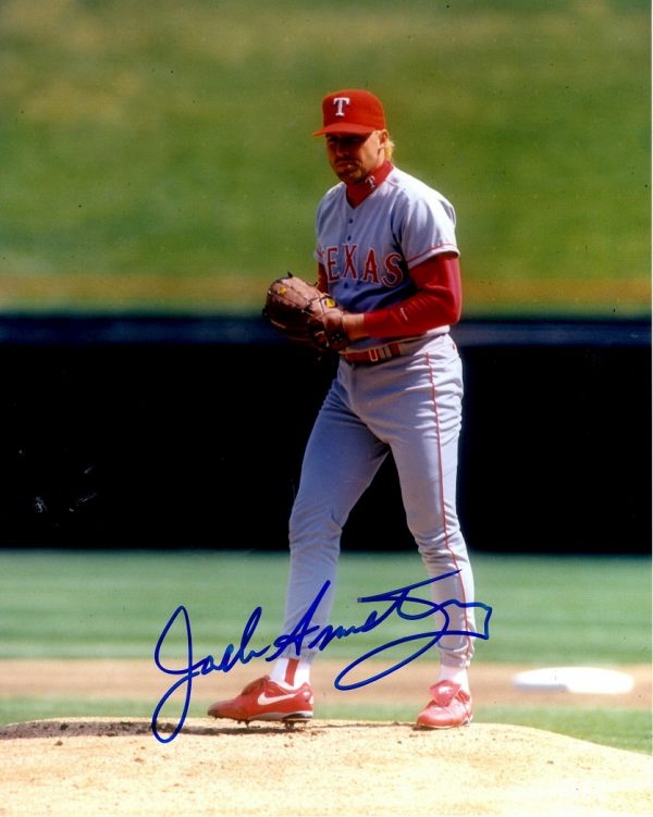 AUTOGRAPHED JACK ARMSTRONG 8X10 Texas Rangers Photo