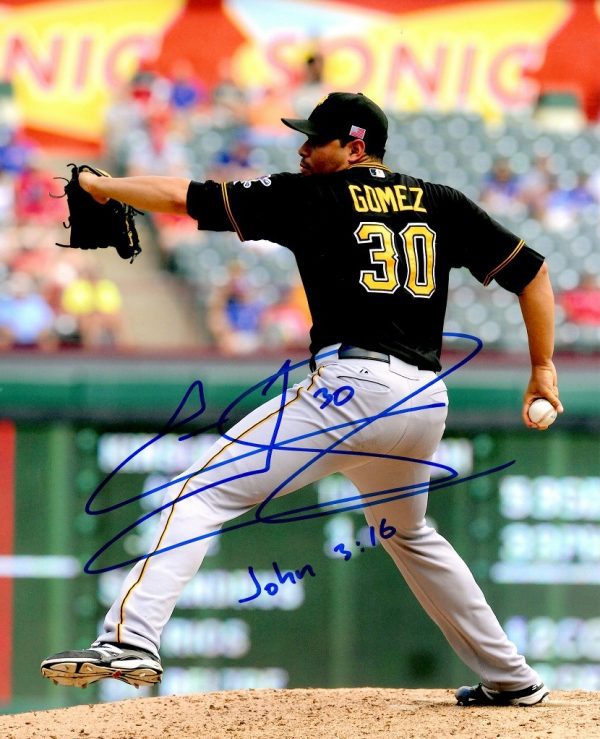 Autographed JEANMAR GOMEZ 8X10 Pittsburgh Pirates Photo