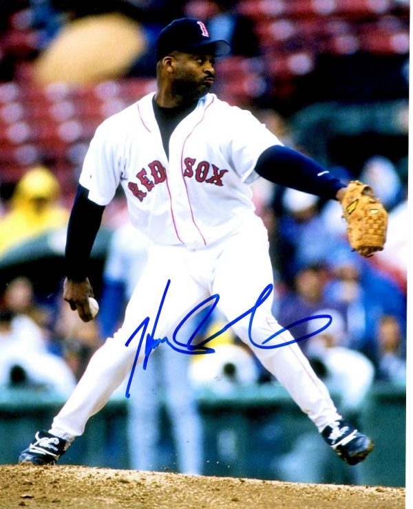 AUTOGRAPHED HEATHCLIFF SLOCUMB  8X10 Boston Red Sox photo