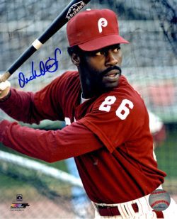 AUTOGRAPHED DICK DAVIS 8X10 Philadelphia Phillies Photo