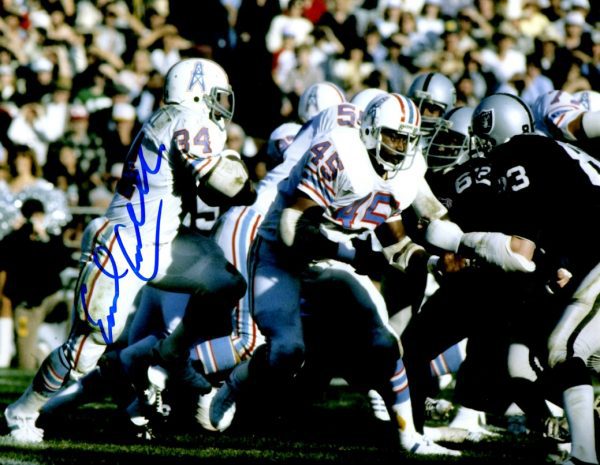 Autographed EARL CAMPBELL 8X10 Houston Oilers photo