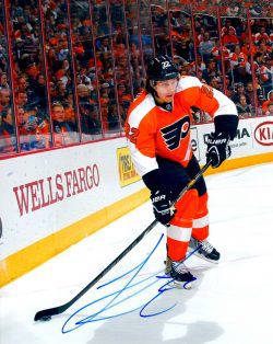 Autographed LUKE SCHENN 8X10 photo - Philadelphia Flyers