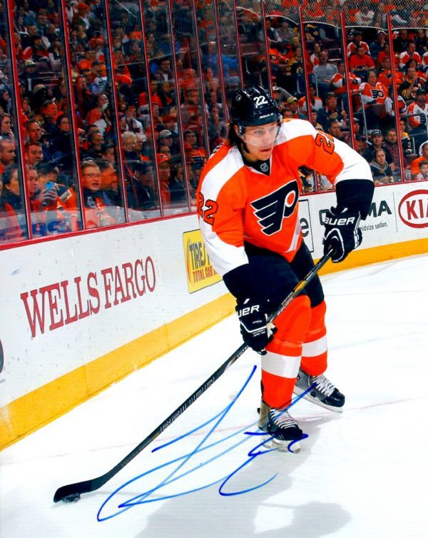 Autographed LUKE SCHENN 8X10 photo - Philadelphia Flyers