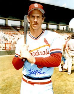 AUTOGRAPHED KELLY PARIS 8X10 St. Louis Cardinals photo