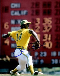 AUTOGRAPHED VIDA BLUE 8X10 Oakland A's Photo