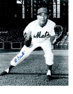 AUTOGRAPHED ED BAUTA 8X10 New York Mets photo