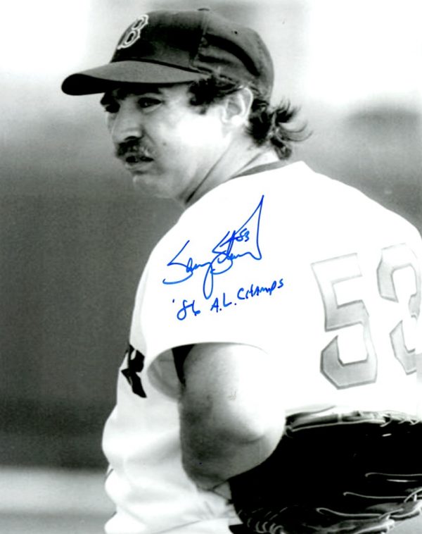 AUTOGRAPHED SAMMY STEWART 8X10  Boston Red Sox photo