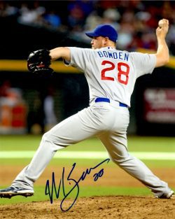 AUTOGRAPHED MICHAEL BOWDEN 8X10 Chicago Cubs Photo
