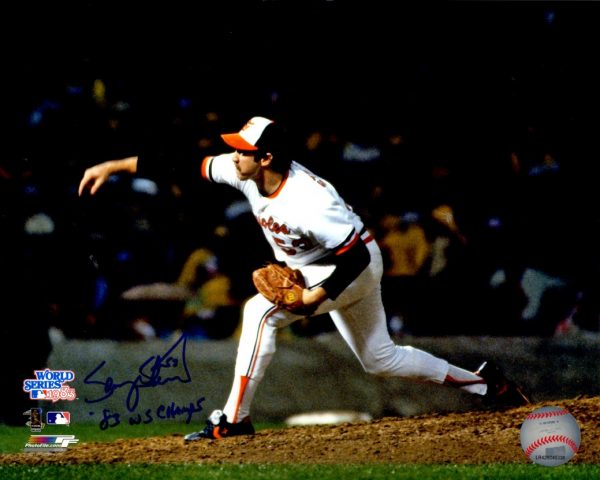 AUTOGRAPHED SAMMY STEWART 8X10 Baltimore Orioles Photo