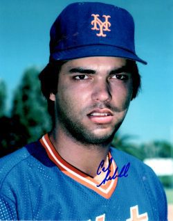 AUTOGRAPHED CALVIN SCHIRALDI 8X10 New York Mets photo