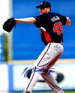 AUTOGRAPHED TOMMY HANSON 8X10 Atlanta Braves photo
