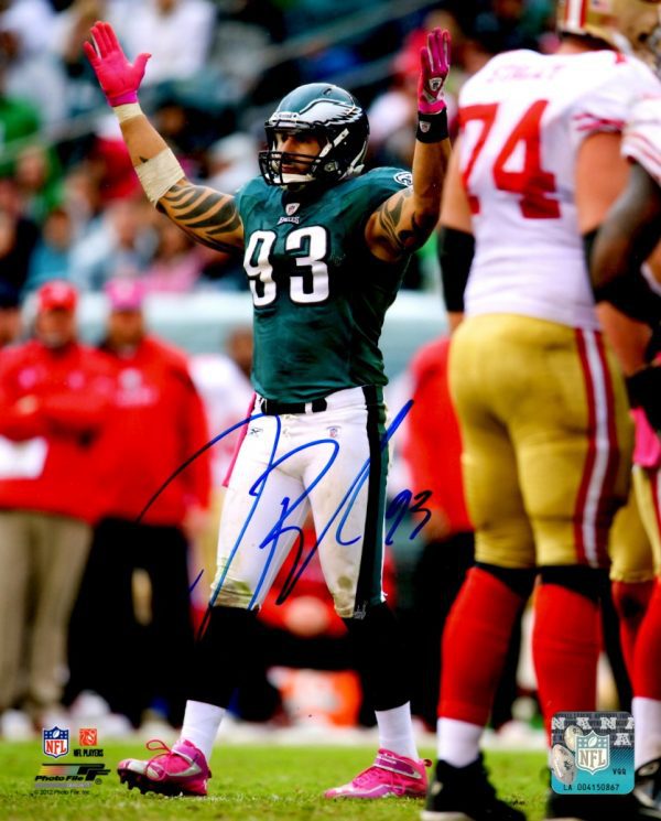 Autographed JASON BABIN 8X10 Philadelphia Eagles Photo