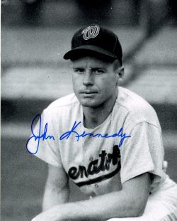 AUTOGRAPHED JOHN KENNEDY 8X10 Washington Senators Photo