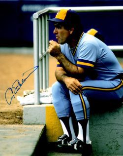 AUTOGRAPHED ANDY ETCHEBARREN 8X10 photo Milwaukee Brewers