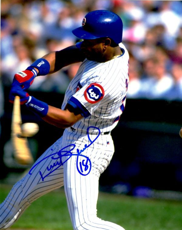 AUTOGRAPHED DWIGHT SMITH 8X10 Chicago Cubs Photo