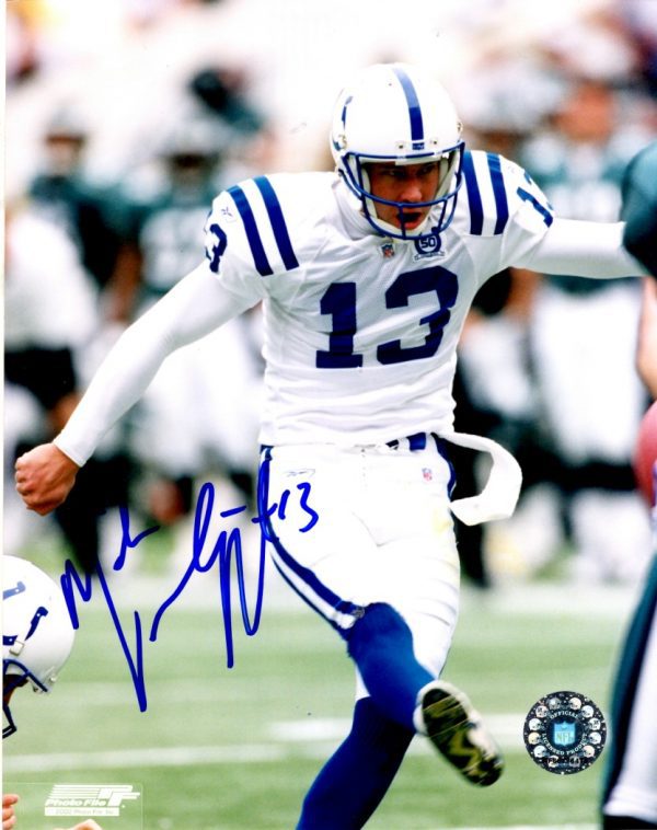 Autographed MIKE VANDERJAGT 8X10 Indianapolis Colts photo