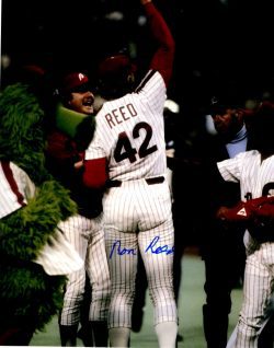 AUTOGRAPHED RON REED 8X10 Philadelphia Phillies Photo