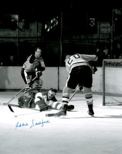 Autographed EDDIE SANDFORD 8X10  Boston Bruins  Photo