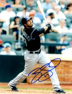 AUTOGRAPHED RYAN SPILBORGHS 8X10 Colorado Rockies Photo