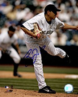 AUTOGRAPHED BRIAN FUENTES 8X10 Colorado Rockies Photo