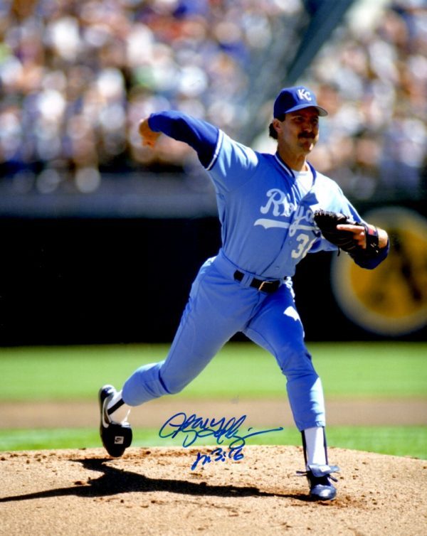 AUTOGRAPHED ANDY MCGAFFIGAN 8X10 photo KC Royals
