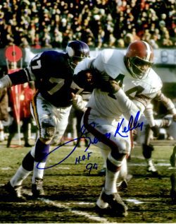 Autographed LEROY KELLY 8X10 Cleveland Browns Photo