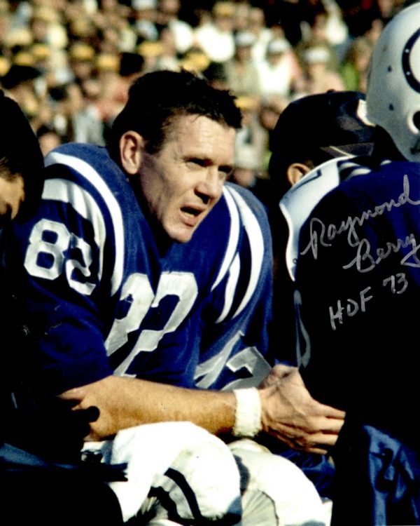 Autographed RAYMOND BERRY HOF 8X10 Baltimore Colts photo