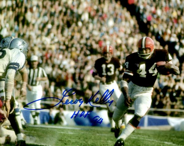 Autographed LEROY KELLY 8X10 Cleveland Browns Photo