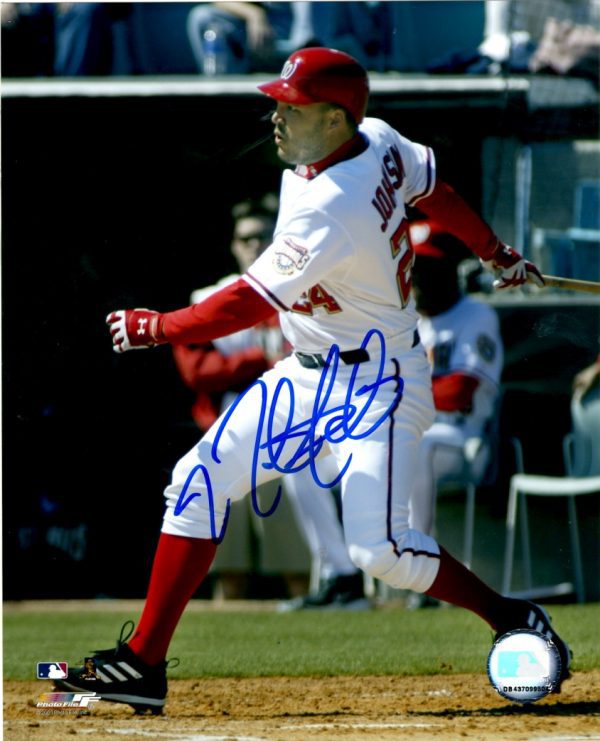 Autographed NICK JOHNSON 8X10 Washington Nationals Photo