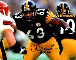 Autographed DERMONTTI DAWSON 8X10 Pittsburgh Steelers Photo