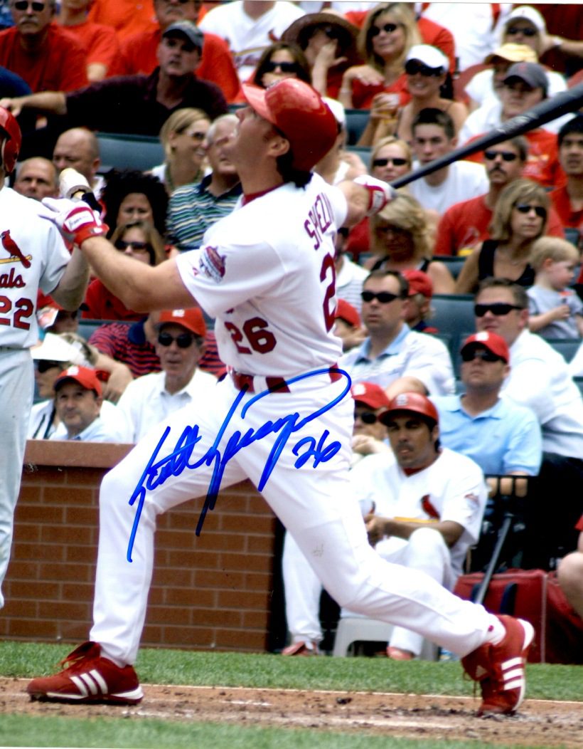 AUTOGRAPHED SCOTT SPIEZIO 8X10 St. Louis Cardinals photo Main Line
