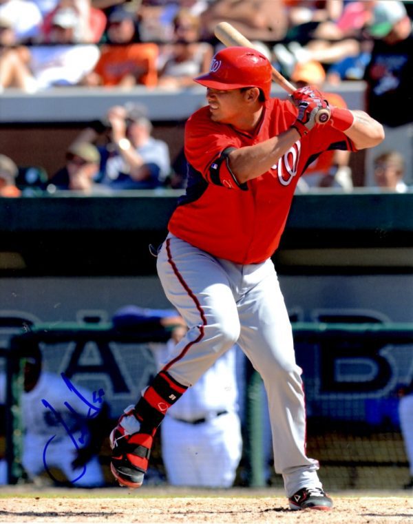 Autographed JOSE LOBATON 8X10 Washington Nationals Photo