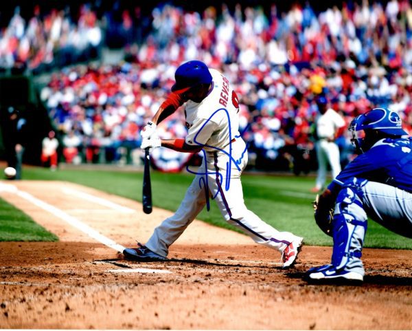AUTOGRAPHED BEN REVERE 8X10 Philadelphia Phillies Photo